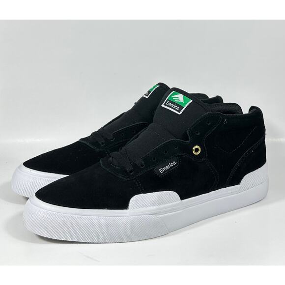 Emerica Pillar Skate Shoes Men’s 9.5 Black / White / Gold (New w/ Box) - Picture 2 of 10